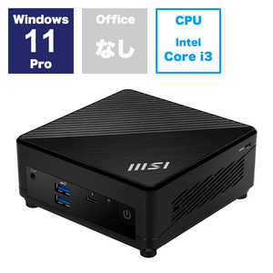 MSI デスクトップ ［モニター無し /intel Core i3 /メモリ：8GB /SSD：256GB /2024年4月］ Cubi 5 12M-247JP