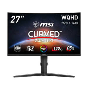 MSI ゲーミングモニター ［27型 /WQHD(2560×1440) /ワイド /曲面型］ MAG275CQRFQDE2