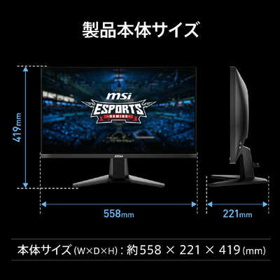 MAG 255XFV 25インチ ゲーミングモニター 本体 Amazon.co.jp: MSI MAG 255XFV 25インチ ゲーミングモニター