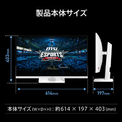 MSI ゲーミングモニター ［27型 /WQHD(2560×1440) /ワイド］ MAG