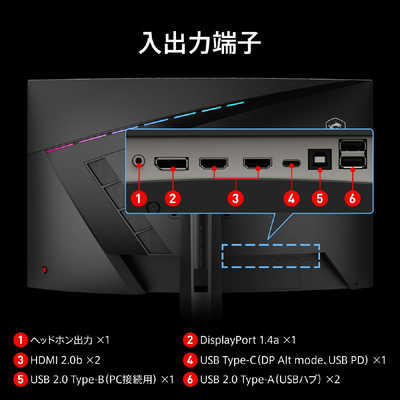 MSI ゲーミングモニター ［31.5型 /WQHD(2560 × 1440) /180Hz