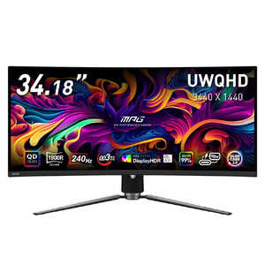 MSI ゲーミングモニター ［34.1型 /UWQHD(3440×1440) /ワイド /曲面型］ MPG-341CQPX-QD-OLED