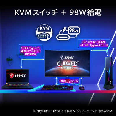 MSI USB-C対応 ゲーミングモニター MPG-325CQRXF ［31.5型 /WQHD(2560