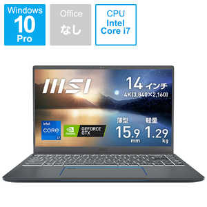 MSI ノートパソコン Prestige 14 A11 カーボングレイ [14.0型 /intel Core i7 /メモリ：32GB /SSD：512GB /2021年9月] Prestige-14-A11SC-3106JP