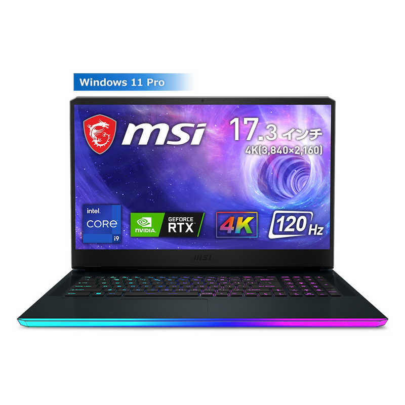 MSI MSI ゲーミングノートパソコン [17.3型 /メモリ：64GB] GE76-12UHS-221JP GE76-12UHS-221JP