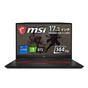 MSI ゲーミングノートパソコン 17.3型/Windows11 Home/intel Core i7/メモリ:16GB/SSD:1TB GF7612UGS032JP