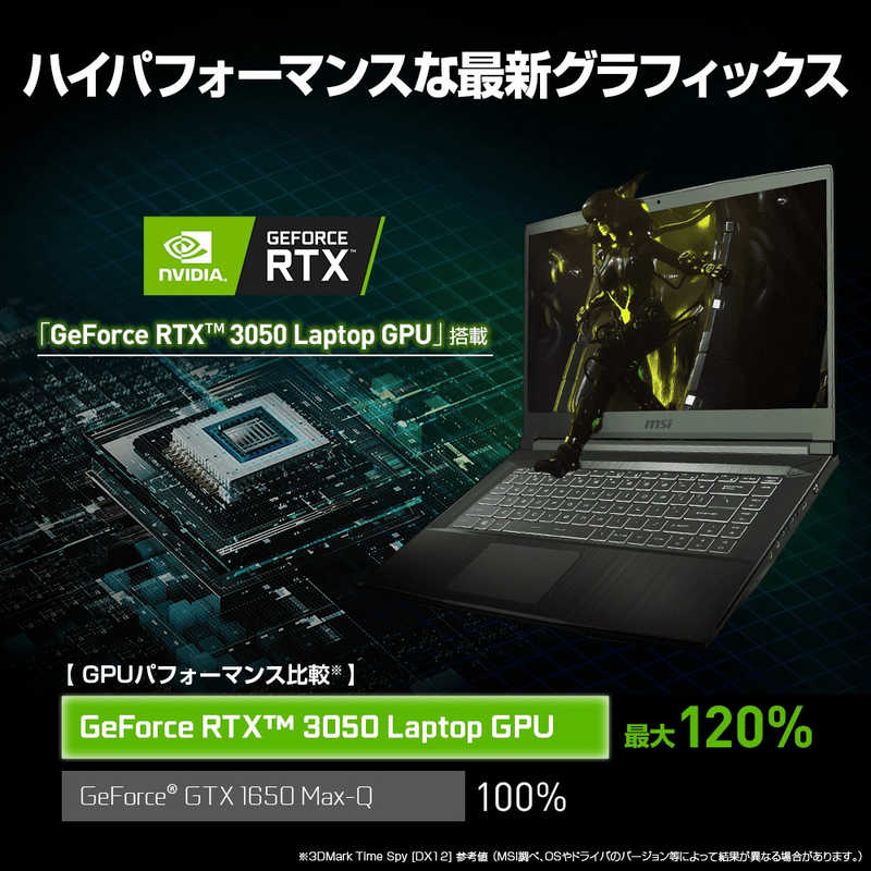 MSI MSI ゲーミングノートパソコン [15.6型 /intel Core i5/メモリ：16GB /SSD：512GB] GF63-10UC-3050JP GF63-10UC-3050JP