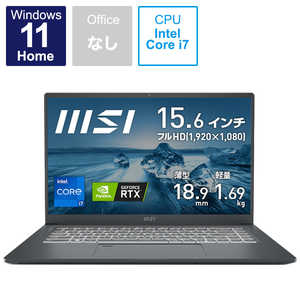 MSI ノートパソコン  [15.6型 /Windows11 Home /intel Core i7 /メモリ：32GB /SSD：512GB /2022年7月] Prestige-15-A12UC-095JP