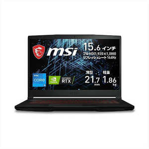 MSI ゲーミングノートパソコン GF63 Thin 11U [15.6型 /Windows11 Home /intel Core i5 /メモリ:16GB /SSD:512GB] GF63-11UC-4027JP