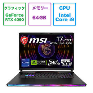 MSI ゲーミングノートパソコン ［17.0型 /Windows11 Pro /メモリ：64GB /SSD：4TB］ Raider-GE78HX-13VI-321JP