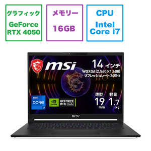 MSI ゲーミングノートパソコン Stealth 14 Studio A13V ブラック&ホワイト Stealth-14Studio-A13VE-569JP