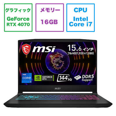 MSI ゲーミングノートパソコン Katana 15 B12V ブラック Katana-15 