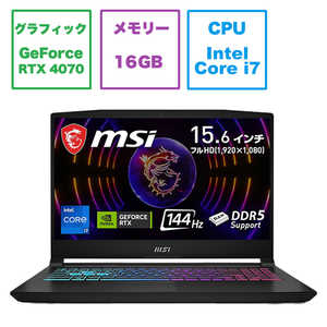 MSI ゲーミングノートパソコン Katana 15 B12V ブラック Katana-15-B12VGK-039JP