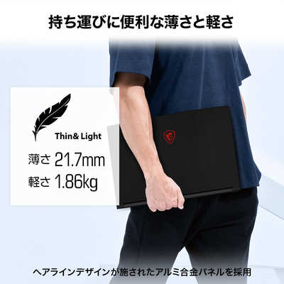 MSI ゲーミングノートパソコン Thin GF63 12V ブラック [ RTX 4050