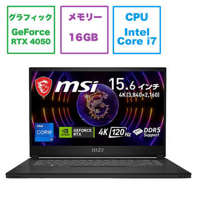 タッチパネルMSI ノートパソコン rtx3050 Core i5