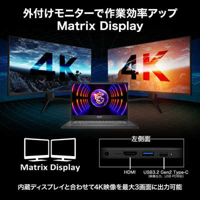 MSI ゲーミングノートパソコン Stealth 15 A13V コアブラック Stealth 