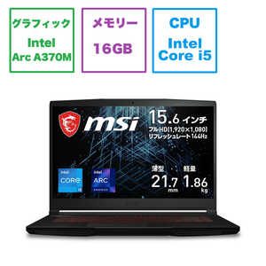 MSI ゲーミングノートパソコン Thin GF63 12H THIN-GF63-12HW-379JP