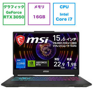 MSI ߥ󥰥Ρȥѥ 15.6 /Windows11 Home /intel Core i7 /ꡧ16GB /SSD512GB /2024ǯ1 ֥å  ȥ CYBORG15-A13UCK-416