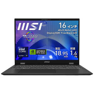 MSI ノートパソコン ［16.0型 /Windows11 Pro /intel Core Ultra 9 /メモリ：32GB /SSD：1TB］ PRESTIGE16B1VGG4025