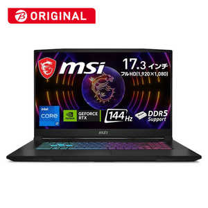 MSI ߥ󥰥ΡPC 17.3 /Windows11 Home /ꡧ16GB /SSD512GB /2024ǯ5 KATANA17B13VGK4070JP