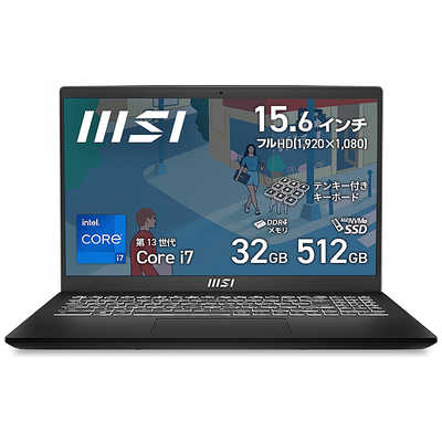 MSI 【アウトレット】ノートパソコン [15.6型/Win11 Home/intel MSI 【アウトレット】ノートパソコン [15.6型/Win11 Home/intel