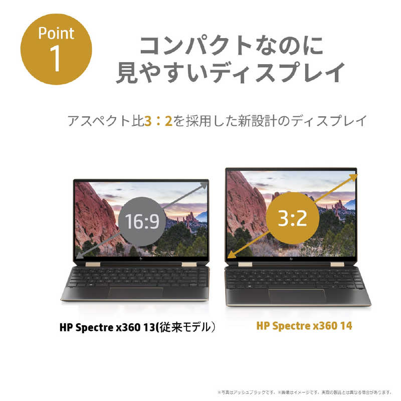 HP HP ノートパソコン HP Spectre x360 14-ea0041TU(コンバーチブル型)[13.5型/Core i5/メモリ：8GB/SSD：512GB] 2U7A2PA-AAAB アッシュブラック 2U7A2PA-AAAB アッシュブラック
