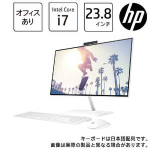 HP デスクトップパソコン HP 24-ck0000 AiO スターリーホワイト [23.8型/intel Core i7/メモリ:16GB/HDD:2TB/SSD:512GB] 6K5C4PAAAAC