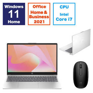 HP ノートパソコン［15.6型 /Win11 Home / Core i7 /メモリ16GB /SSD512GB /Office ］ ナチュラルシルバー 807A9PAAAAB