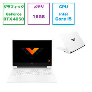 HP ゲーミングノートパソコン Victus G1モデル(RTX4050) [16.1型 / メモリ：16GB /SSD：512GB] セラミックホワイト 807B6PA-AAAD