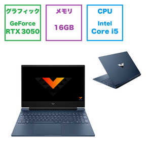 HP ゲーミングノートパソコン Victus G1モデル(RTX3050) [RTX 3050 /15.6型 /Windows11 Home /intel Core i5 /メモリ：16GB /SSD：512GB /2023冬モデル] パフォーマンスブルー 806Z8PA-AAAH