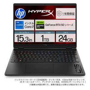 HP HyperX OMEN �m�������F24GB / SSD�F1TB / intel Core i7 / Windows11 Home / 15.3�^�n �V���h�E�u���b�N D5DM6PA-AACB