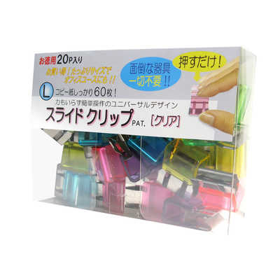東京金属工業 スライドクリップ［クリア］L 20P ミックス SCC