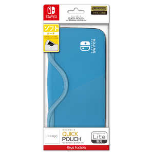 キーズファクトリー QUICK POUCH for Nintendo Switch Lite セルリアンブルー HQP-001-1 QUICKPOUCHforNint