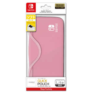 キーズファクトリー QUICK POUCH for Nintendo Switch Lite ペールピンク HQP-001-2 HQP0012 QUICKPOUCHFORNINT