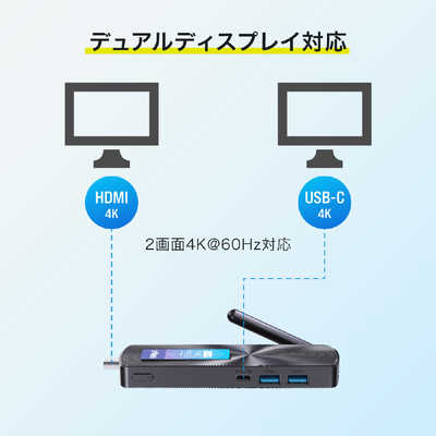 HIMELE スティック型ミニPC ［モニター無し /intel N100 /メモリ：8GB