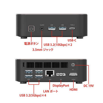 リンクスインターナショナル ミニPC LC7430 [ モニター無し / Win11