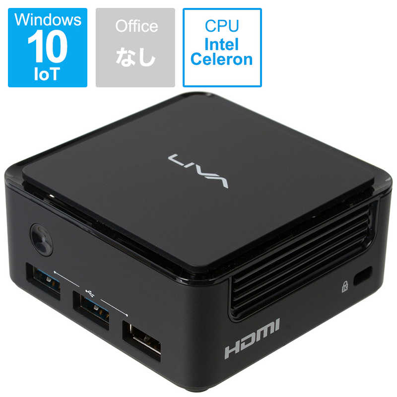ECS ECS デスクトップパソコン LIVA Q1L [モニター無し /intel Celeron /メモリ：4GB /eMMC：64GB /2021年3月モデル] LIVAQ1L-4/64-W10(N3350)IOT LIVAQ1L-4/64-W10(N3350)IOT