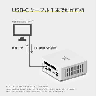 MINISFORUM デスクトップパソコン (モニター無し) UN1245W-16/512 