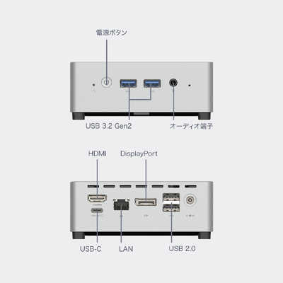 MINISFORUM デスクトップパソコン［モニター無し /N100 /メモリ：16GB
