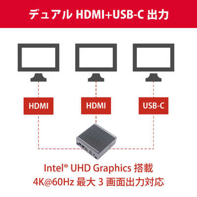 MAXTANG デスクトップパソコン NX-N100 ［モニター無し /メモリ