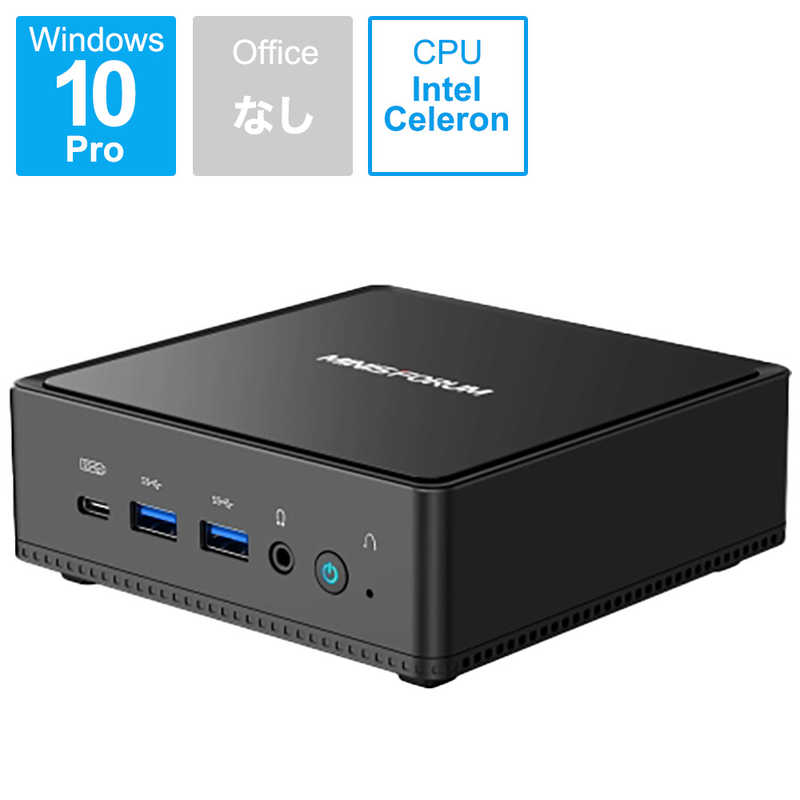 MINISFORUM デスクトップパソコン モニター無し intel Celeron メモリ