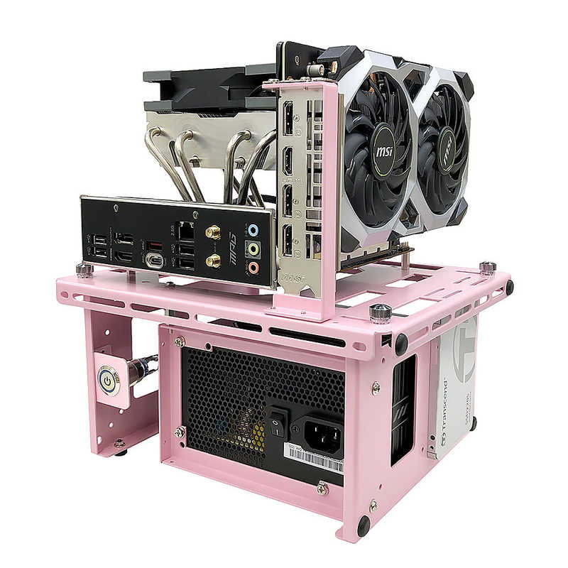 親和産業 親和産業 PCケース［Mini-ITX］2WAY ベンチテーブル ピンク SMZ-2WBT-ITX-Pink SMZ-2WBT-ITX-Pink