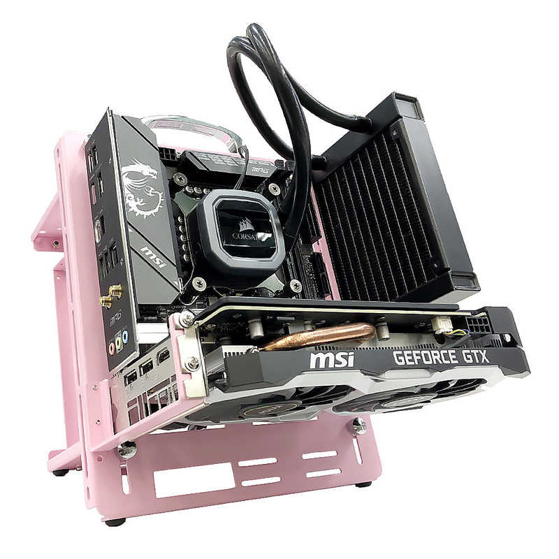 親和産業 親和産業 PCケース［Mini-ITX］2WAY ベンチテーブル ピンク SMZ-2WBT-ITX-Pink SMZ-2WBT-ITX-Pink