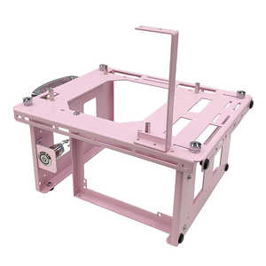 親和産業 PCケース［Mini-ITX］2WAY ベンチテーブル ピンク SMZ-2WBT-ITX-Pink