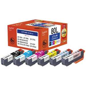 プレジール 「互換」「エプソン:IC6CL80L(6色)対応」互換インクカートリッジ PLE-E80L-6P プレジール 「互換」「エプソン:IC6CL80L(6色)対応」互換インクカートリッジ PLE-E80L-6P