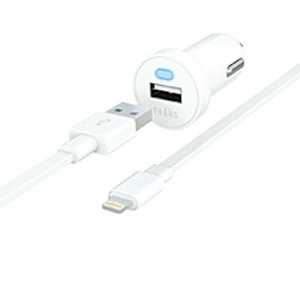 ラディウス iPad/mini/iPhone/iPod対応DC-USB充電器 1m(ホワイト) RK-CCF52W