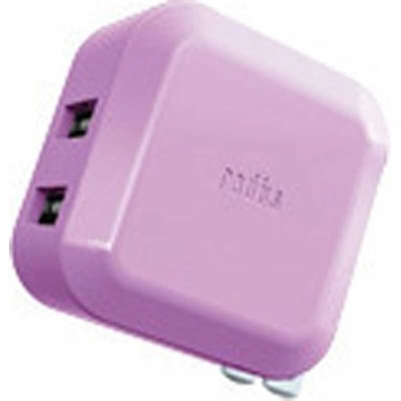 ラディウス ラディウス タブレット/スマートフォン対応AC-USB充電器 2.4A(2ポート･バイオレット) RK-ADA02V RK-ADA02V