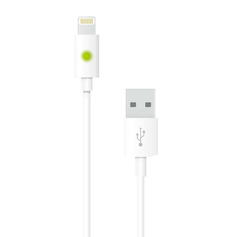 ラディウス ラディウス ライトニングケーブル 充電状況を確認できるLED搭載。充電・同期対応  MFi認証 1.0m iPhone / iPad対応　ホワイト AL-ACC21W AL-ACC21W