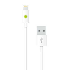 ラディウス ライトニングケーブル 充電状況を確認できるLED搭載。充電・同期対応  MFi認証 1.0m iPhone / iPad対応　ホワイト AL-ACC21W