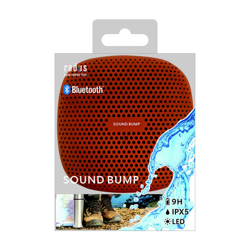 ラディウス ラディウス Bluetoothスピーカー SOUND BUMP オレンジ  SP-S10BTT SP-S10BTT